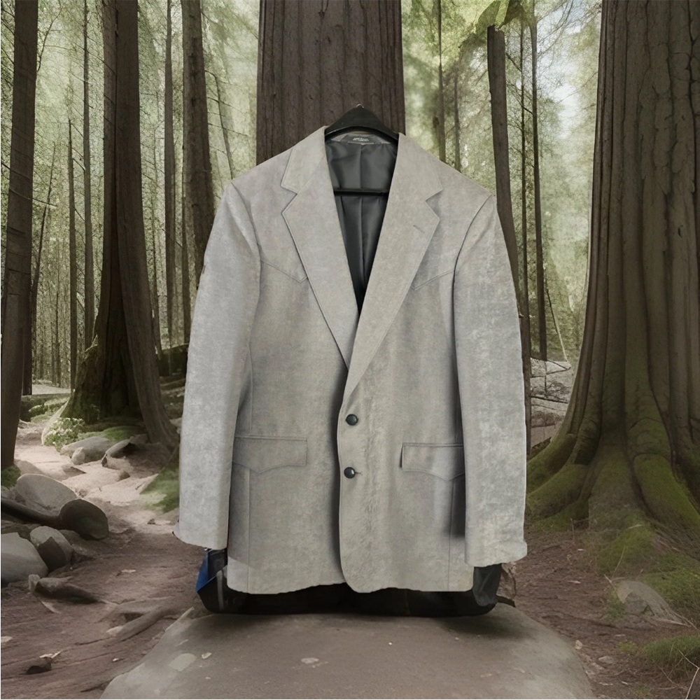 Elegant Light Gray Men's Blazer